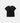 T-Shirt Curvy Noir à surpiqures contrastantes WASTE PARIS