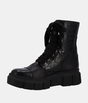 Can Can Croco - Leather ankle boots