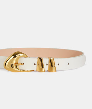 Moore thin leather belt
