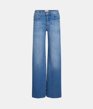 Panama high-rise cotton flared jeans