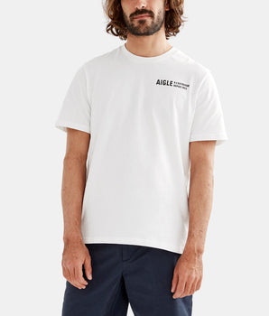 T-shirt droit coton signature et lettrage