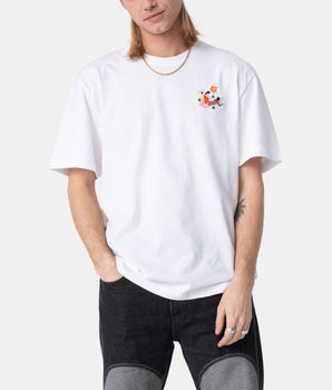 T-shirt ample coton organique logo fantaisie