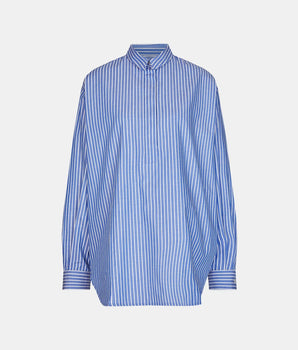 Alfrida oversized striped print organic cotton shirt