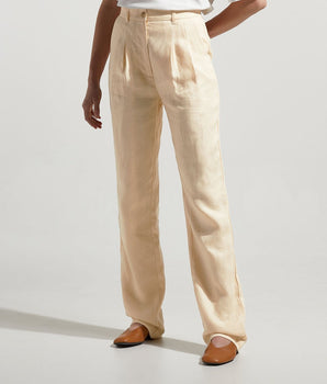 Pantalon droit coupe décontractée taille haute Jay lin Rafale Market