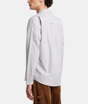 Straight cotton shirt with American collar
