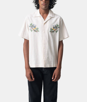 Flying Tits embroidered striped shirt