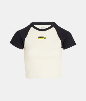 T-shirt raccourci Bolt logo coton mélangé