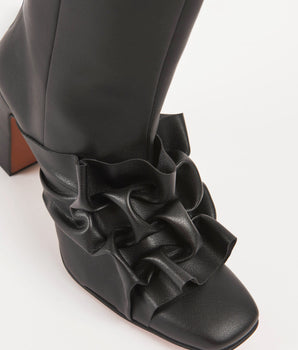 Greta Boot, Black Vegan Leather Rafale Market